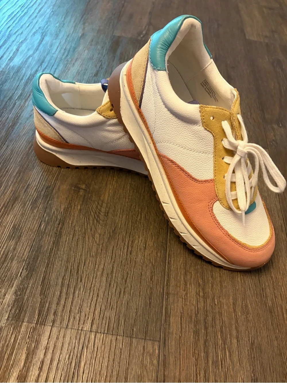 NWOT Madewell Kickoff Trainer Sneakers Colorblock Leather Womens Size 8.5